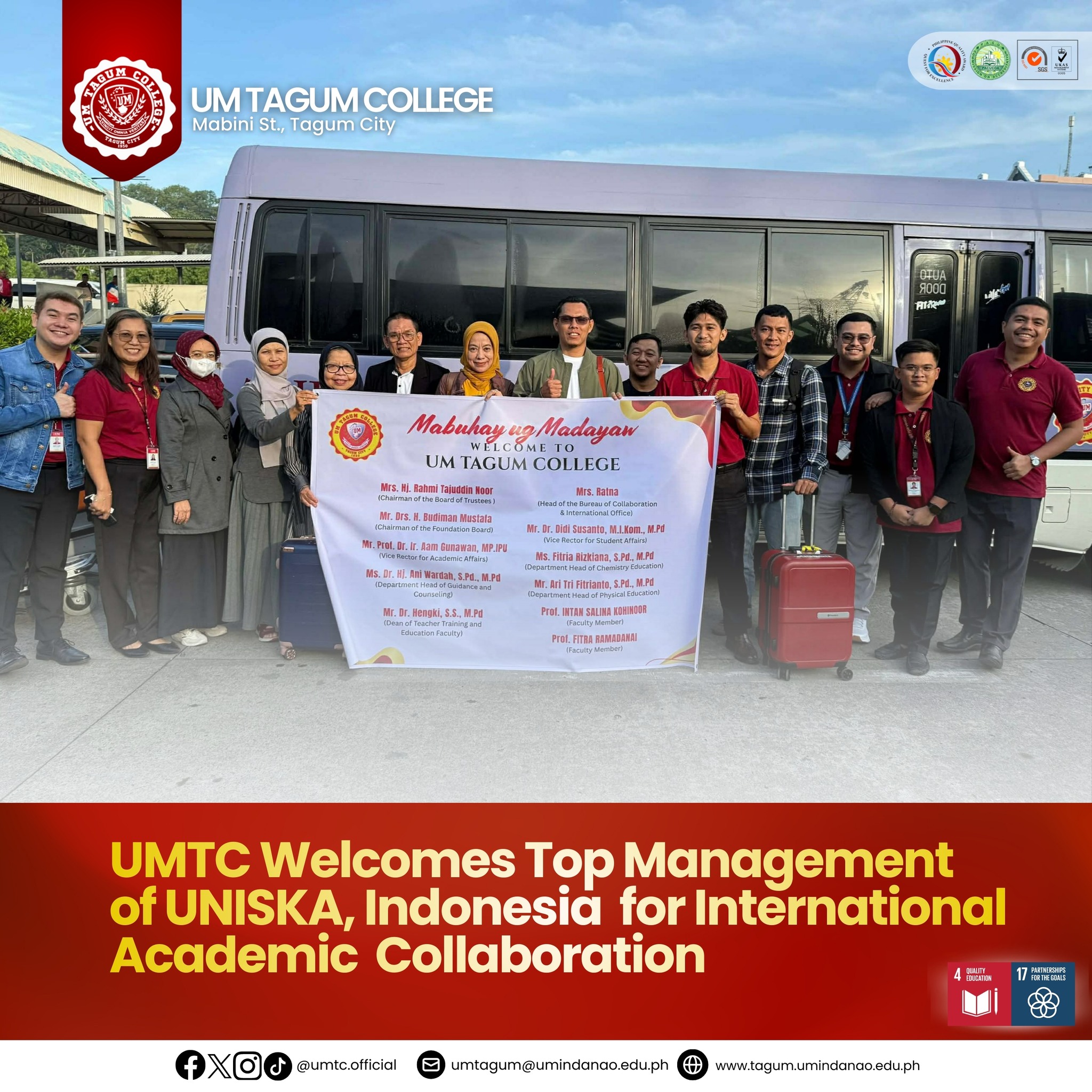 Going Global: UMTC Welcomes Top Management of UNISKA Indonesia for International Academic Collaboration